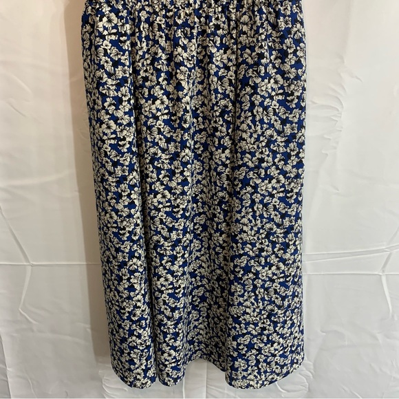 J. Crew Navy Floral Spaghetti Strap Swing Dress, size 0 - Picture 5 of 13